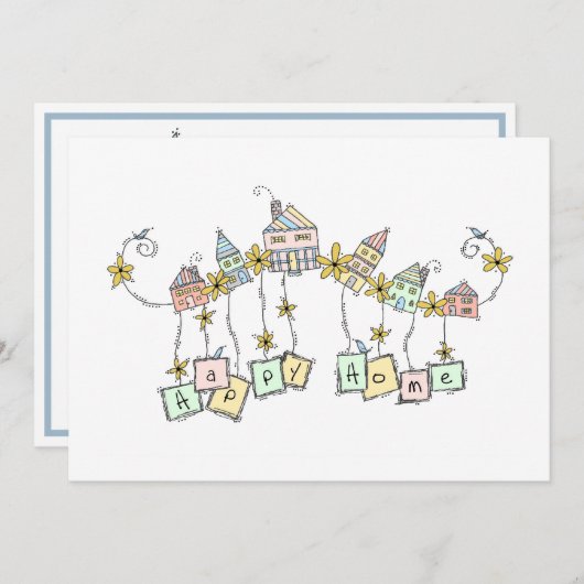 ハッピーホームムービングアナウンス 案内状 (正面/裏面)