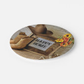 ハッピーホーム女性のカーボーイカウボーイスタイルウィズカウボーイブーツ ペーパープレート (アングル)