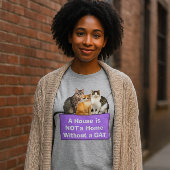 ハッピーホーム/猫好きパーソナライズされたTシャツ トライブレンドTシャツ