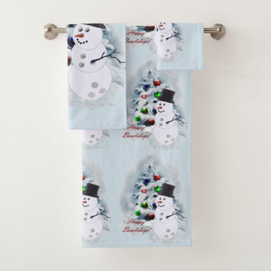 ハッピーボウリデイズボーリング愛好家クリスマス バスタオルセット (インサイチュ)