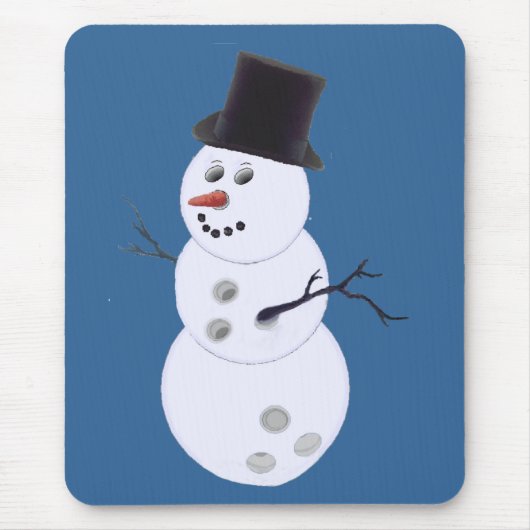 ハッピーボウリデイズ雪だるま マウスパッド (正面)