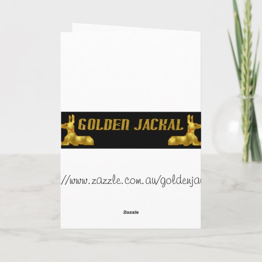 ハッピーボスの日と象の黒と白の写真 カード (裏面)