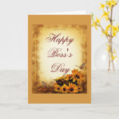ハッピーボスの日ひまわりのボス カード (黄色い花)