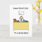 ハッピーボスの日 – 男性ボス、10月16日。 カード (黄色い花)