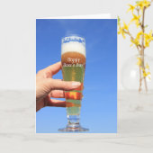 ハッピーボスズデイビール カード (黄色い花)