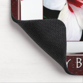 ハッピーボスズデイホワイトハイビスカスフローラ マウスパッド (コーナー)