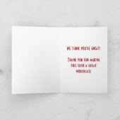 ハッピーボスズデー(ロボットとカスタム文字) カード (内部)