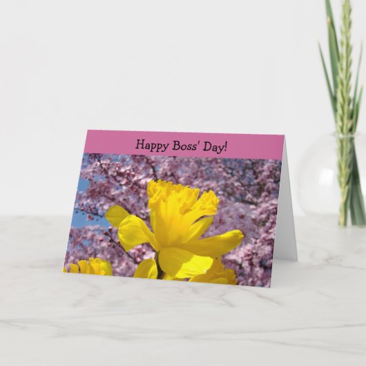 ハッピーボスデー！カードボスありがとう水仙 サンキューカード (正面)