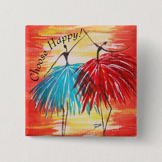 ハッピーボタンの選択 缶バッジ (正面)
