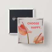 ハッピーボタンの選択 缶バッジ (正面&裏面)