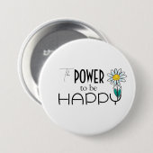ハッピーボタンの電源 缶バッジ (正面&裏面)