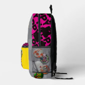 ハッピーボタン付きのバックパック プリントバックパック (右)