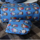 ハッピーボバティーバブルティーアスボバスかわいい ラッピングペーパーシート