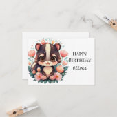 ハッピーボヘミアンスカンク誕生日 カード (正面/裏面インサイチュ)