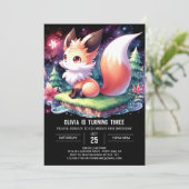 ハッピーボホキツネ誕生日デジタル 招待状 (スタンド正面)