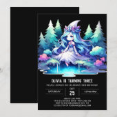 ハッピーボホプリンセス誕生日 招待状 (正面/裏面)