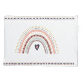 ハッピーボホレインボーモダンミニマルトレンディーシック 枕カバー (裏面)