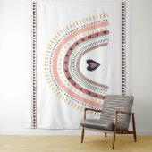 ハッピーボホレインボーモダン誕生日フォトバックグラウンド タペストリー (インサイチュ)