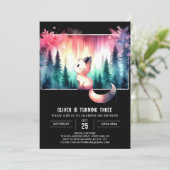 ハッピーボホーキャット誕生日 招待状 (スタンド正面)