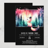 ハッピーボホーキャット誕生日 招待状 (正面/裏面)