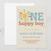 ハッピーボーイの1周年生誕祭 招待状 (正面/裏面)