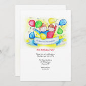 ハッピーボーイズ誕生日 招待状 (正面/裏面)