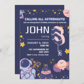 ハッピーボーイズ6誕生日 パーソナライズされた 招待状 (正面/裏面)