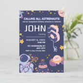 ハッピーボーイズ6誕生日 パーソナライズされた 招待状 (スタンド正面)