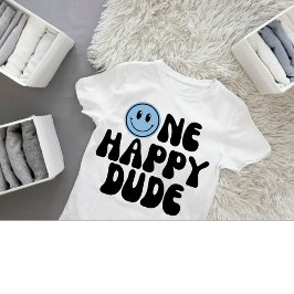 ハッピーボーイ1歳の誕生日 ベビーTシャツ