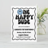 ハッピーボーイ1歳の誕生日 招待状 (スタンド正面)