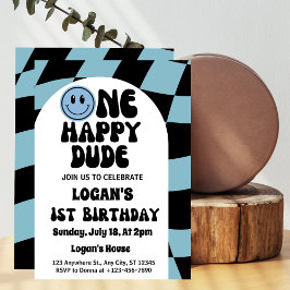 ハッピーボーイ1歳の誕生日 招待状