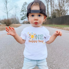 ハッピーボーイ1歳誕生日シャツ ベビーTシャツ