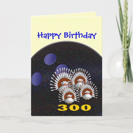 ハッピーボーリング誕生日 カード (正面)