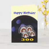 ハッピーボーリング誕生日 カード (黄色い花)