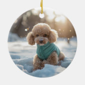 ハッピーポウリデイズ クリスマス 愛犬家 写真 オーナメント (裏面)