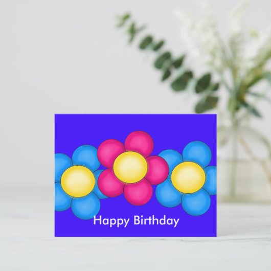 ハッピーポストカード誕生日 ポストカード (スタンド正面)