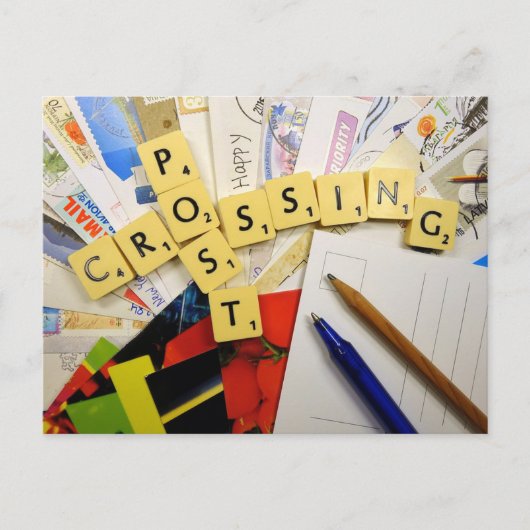 ハッピーポストクロッシングのクロスワードポストカード ポストカード (正面)