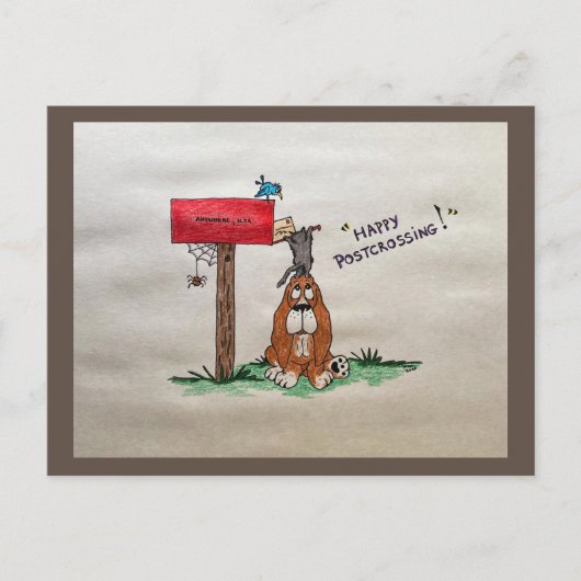 ハッピーポストクロッシング動物はがき ポストカード (正面)