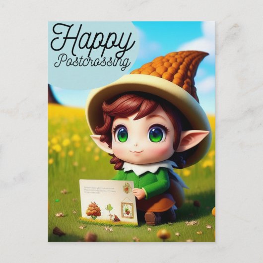 ハッピーポストクロッシング、ポストクロッシング用葉書 ポストカード (正面)