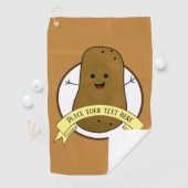 ハッピーポテトパーソナライズされた ゴルフタオル (インサイチュ)