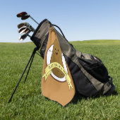 ハッピーポテトパーソナライズされた ゴルフタオル (グリーン)