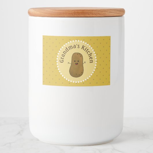 ハッピーポテトパーソナライズされた フードラベル (正面)