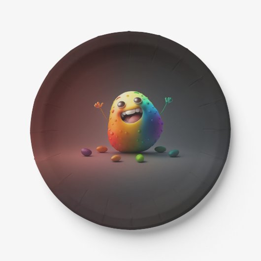 ハッピーポテトパーティー時間紙プレート ペーパープレート (正面)