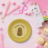 ハッピーポテトパーティー時間 ペーパープレート (パーティー)