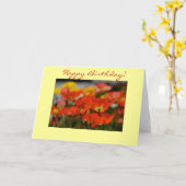 ハッピーポピー誕生日カード カード (黄色い花)