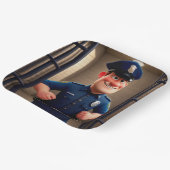 ハッピーポリス誕生日 ペーパープレート (傾斜あり)