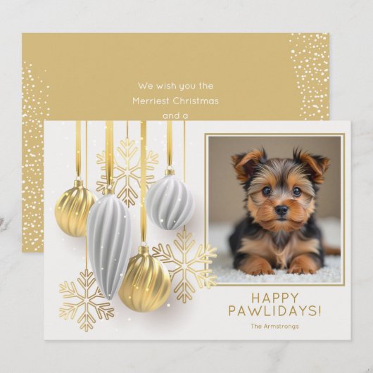 ハッピーポリデイズの犬の写真 クリスマス (正面/裏面)