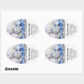 ハッピーポーズオーバル 楕円形シール (シート)