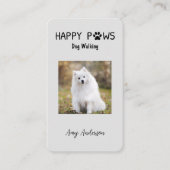 ハッピーポーズドッグ歩く/ジスティングビジネスカード 名刺 (正面)