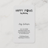 ハッピーポーズドッグ歩く/ジスティングビジネスカード 名刺 (裏面)